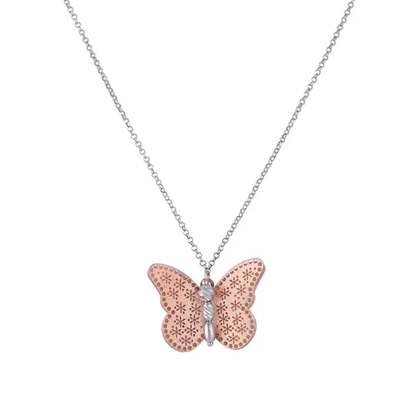 Silver Butterfly Chain Locket - Touch925