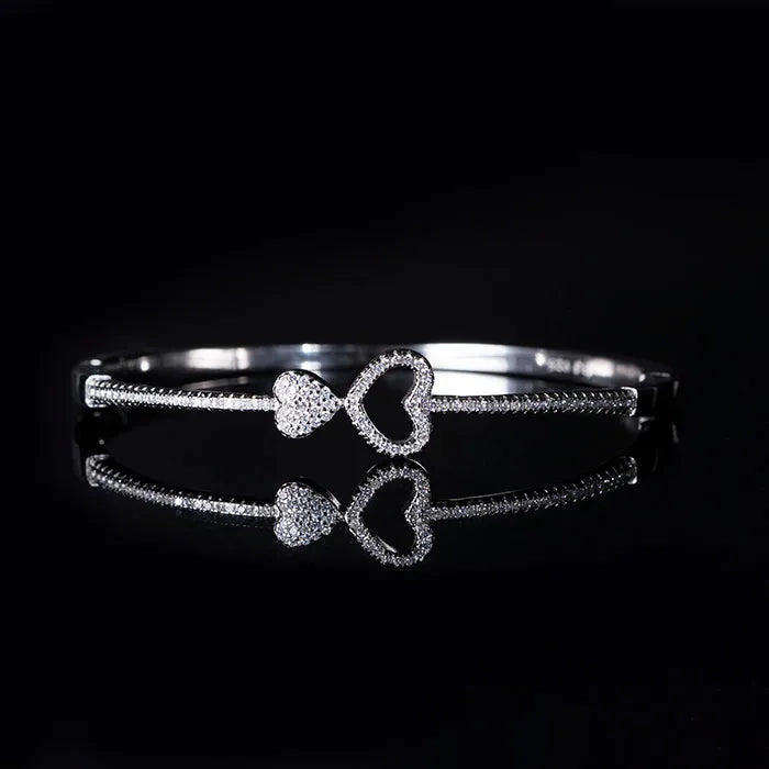 CZ Adornded Heart Link Kada - Touch925