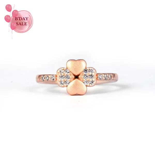 Rose Gold Hearts Connection Ring - Touch925