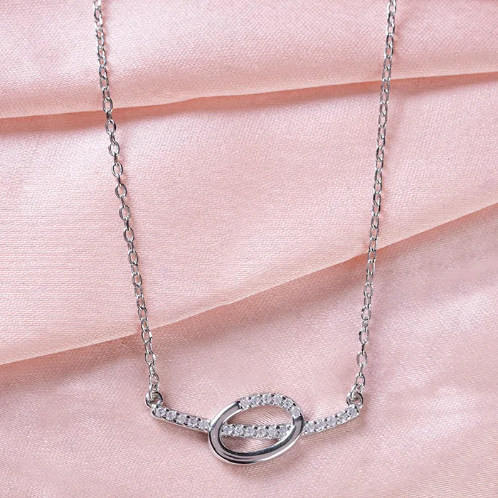 Silver Bar CZ Chain Locket - Touch925