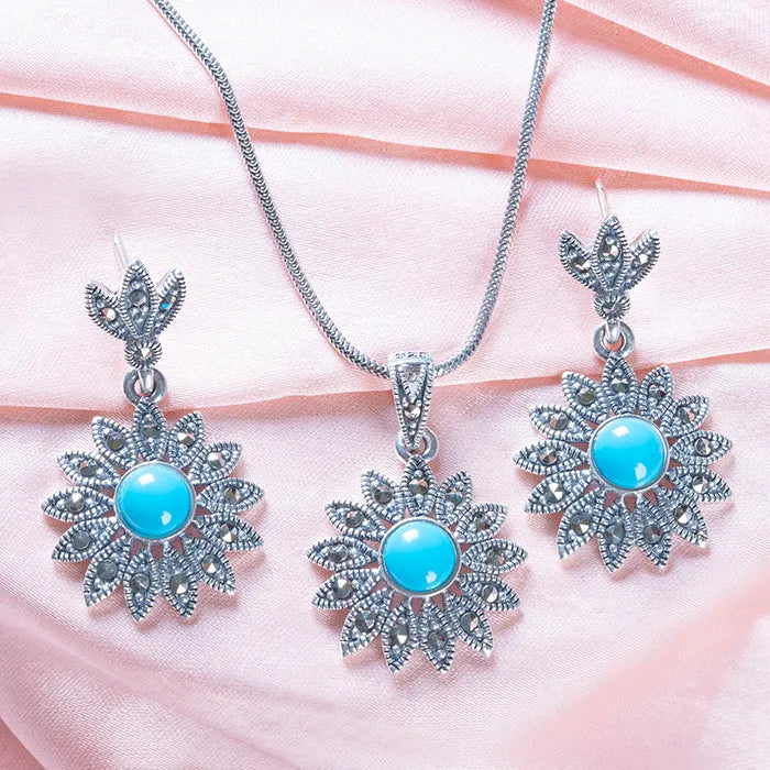 Spike Blossom Pendant Set - Touch925