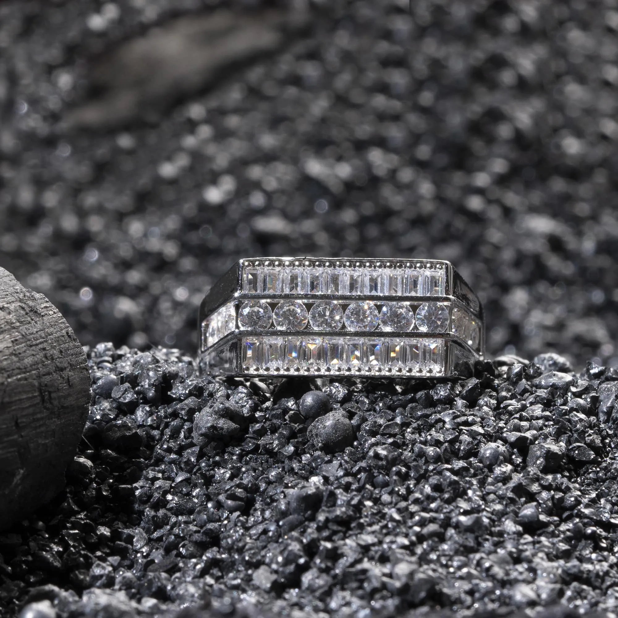Chunky CZ Stone Ring - Touch925