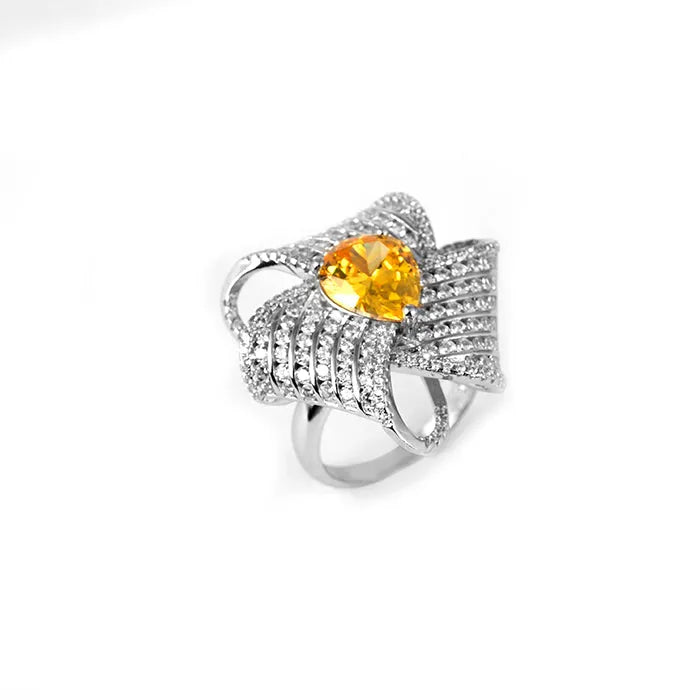 Sunburst Radiance Silver Ring - Touch925