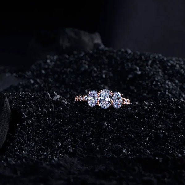 Radiant Lumina Rose Gold Ring - Touch925