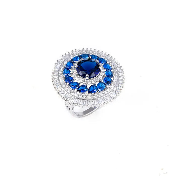 Sapphire Elegance Silver Ring - Touch925