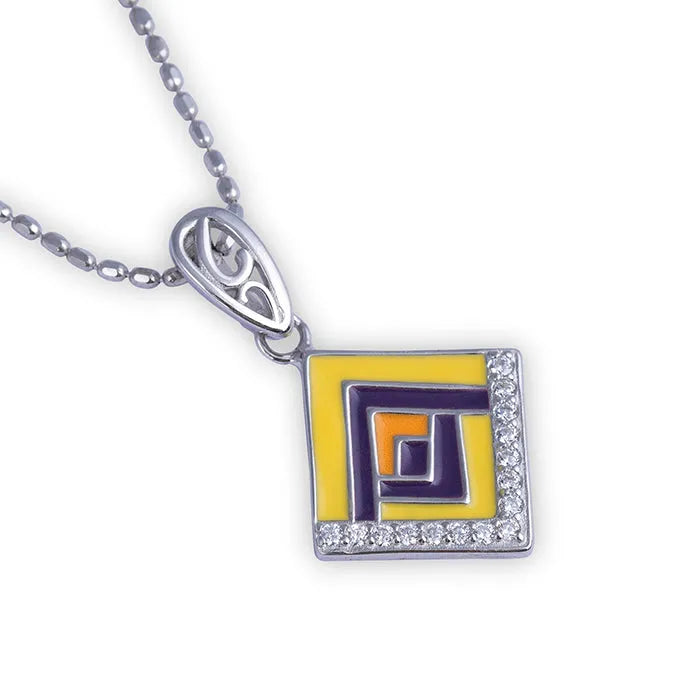 Sunny Square Delight Pendant Set - Touch925