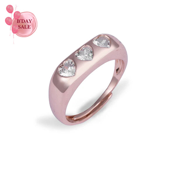 Rosy Heart Trio Ring - Touch925