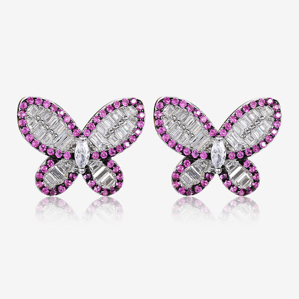 Purple CZ Butterfly Tops - Touch925