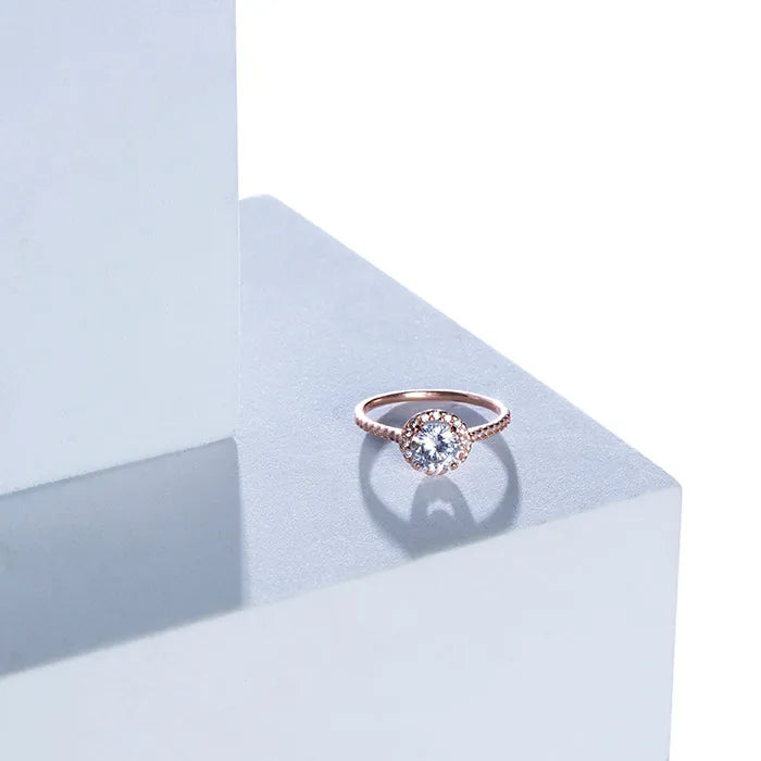 Radiant Bloom Rose Gold Ring - Touch925