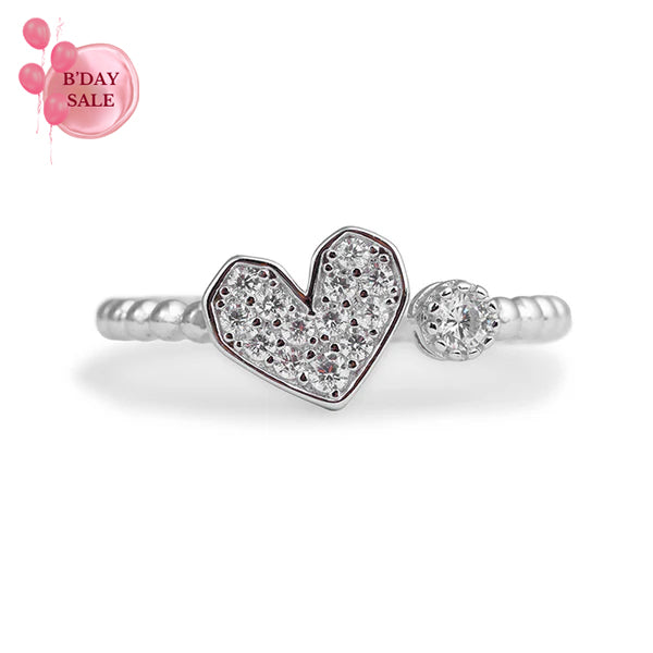 Majestic Gleam Silver Heart Ring - Touch925