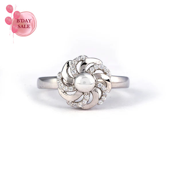 Lustrous Pearl Silver Ring - Touch925