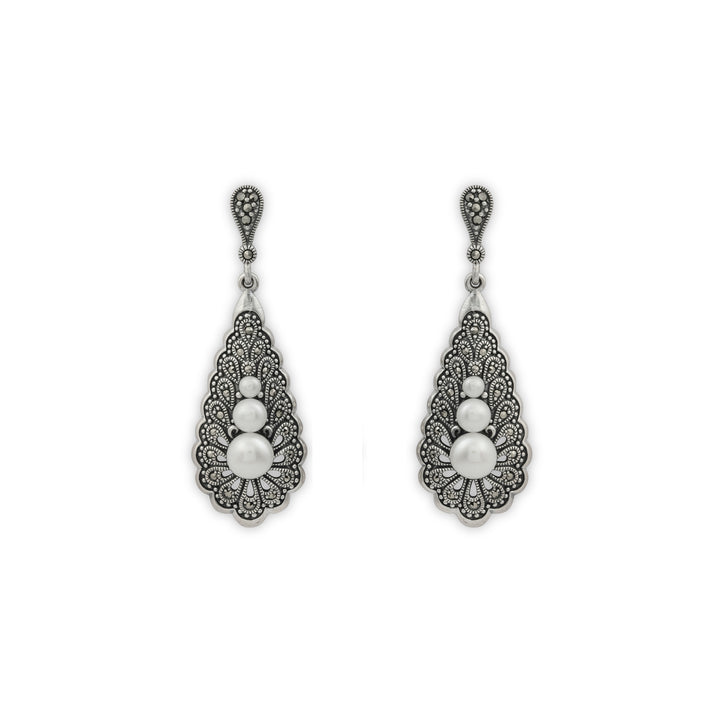Silver Labyrinth Danglers - Touch925