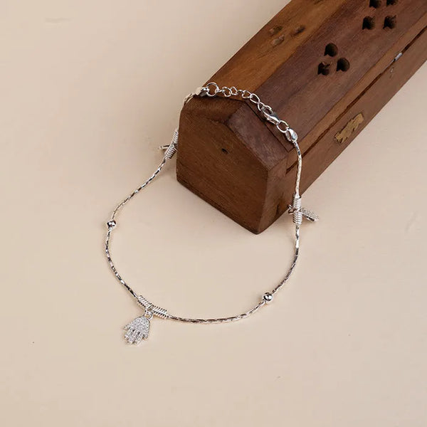 Hamsa Harmony Anklet - Touch925