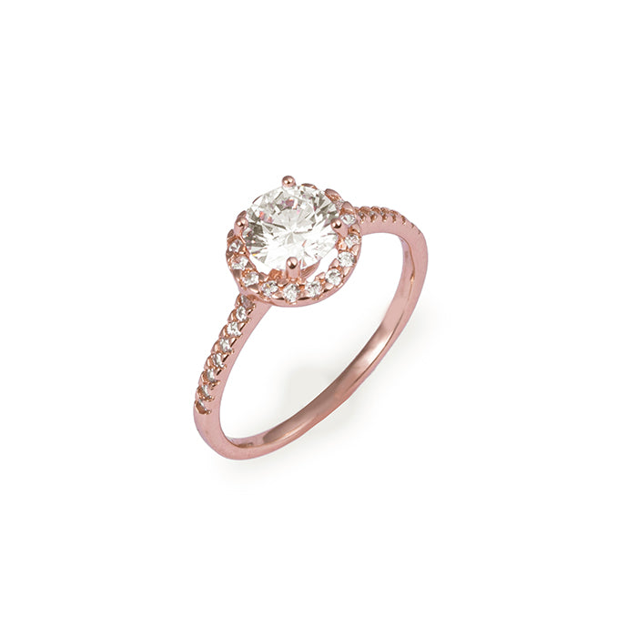 Radiant Bloom Rose Gold Ring - Touch925