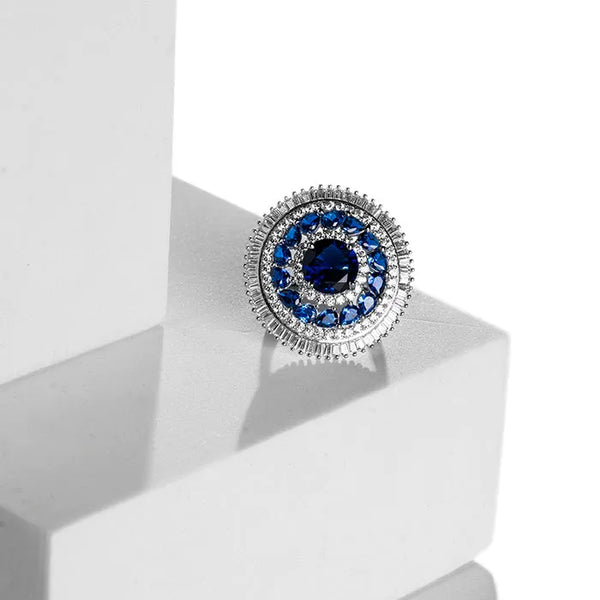 Sapphire Elegance Silver Ring - Touch925