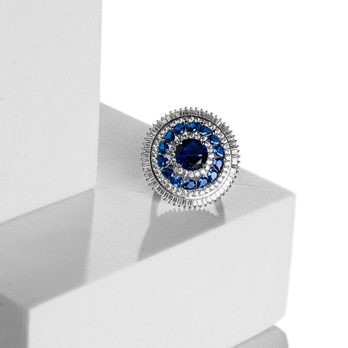 Sapphire Elegance Silver Ring - Touch925