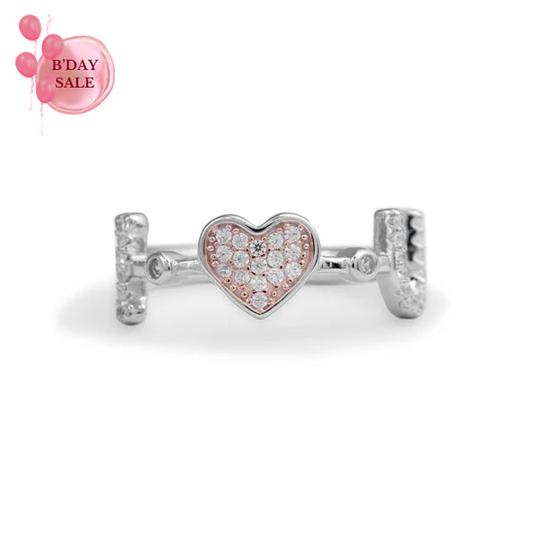 Love Heart-Crafted Silver Ring - Touch925