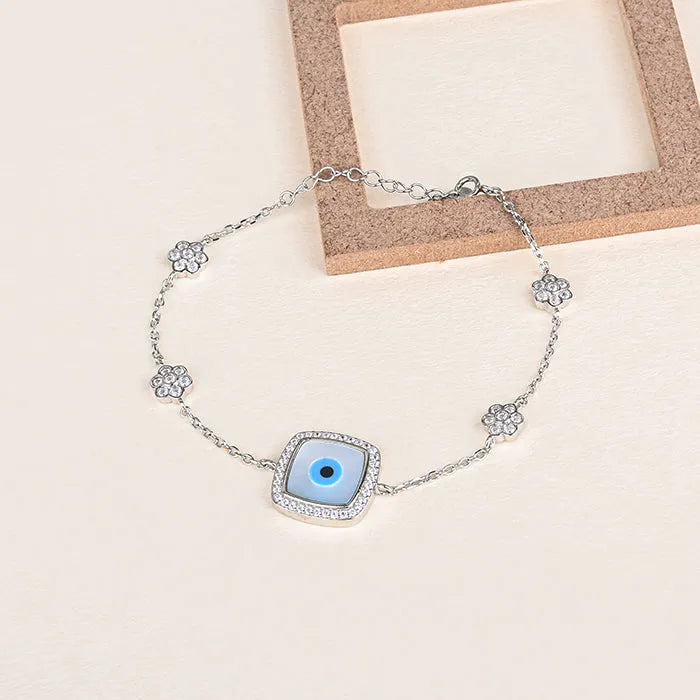 Huron Evil Eye Silver Bracelet - Touch925