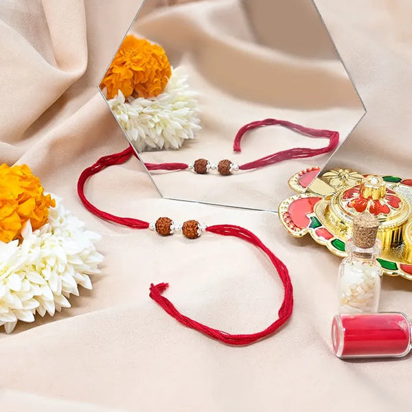 Sacred Twin Rudraksha Rakhi