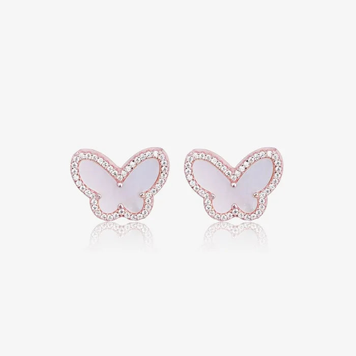 Rose Gold Butterfly Stone Set - Touch925