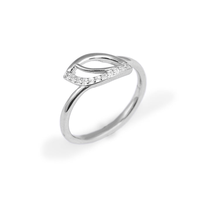 Serene CZ Elegance Silver Ring - Touch925