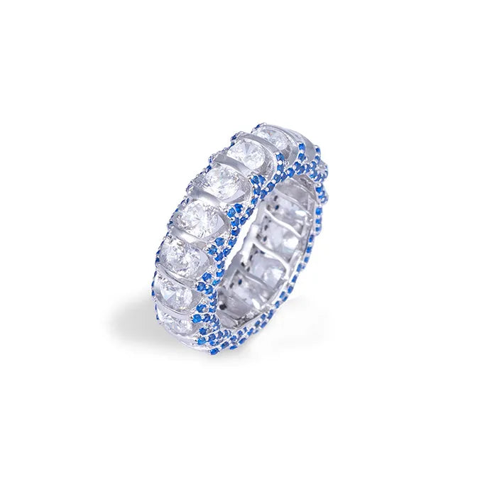 Sapphire Sparkle Silver Ring - Touch925