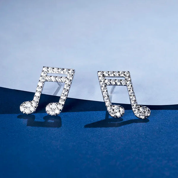 Music Trinket CZ Silver Tops - Touch925