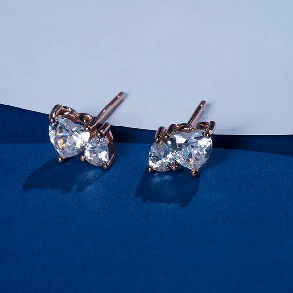 Heartfelt Rosegold Elegance Stud - Touch925