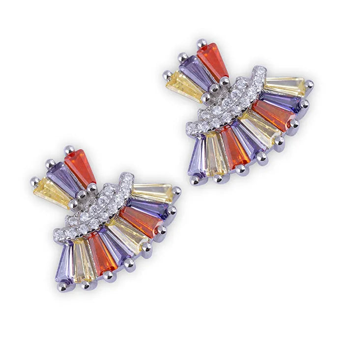 Multicolour Pastel Cz Silver Tops - Touch925