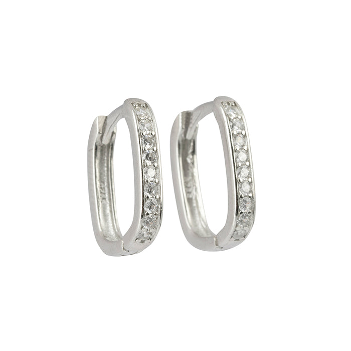 Classic CZ Silver Hoops - Touch925