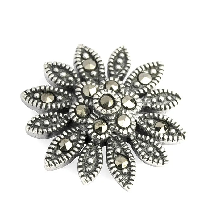 Oxidised Silver Bloom Stud - Touch925