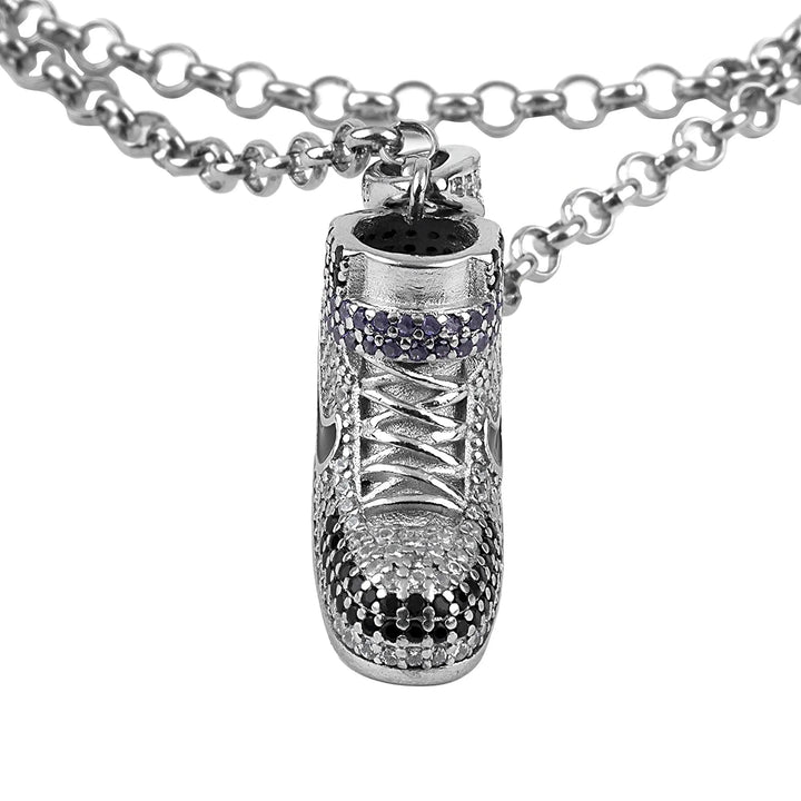 Sporty Sparkles: Jordan Silver Chain Pendant - Touch925