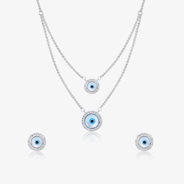 Double Layer Evil Eye Necklace