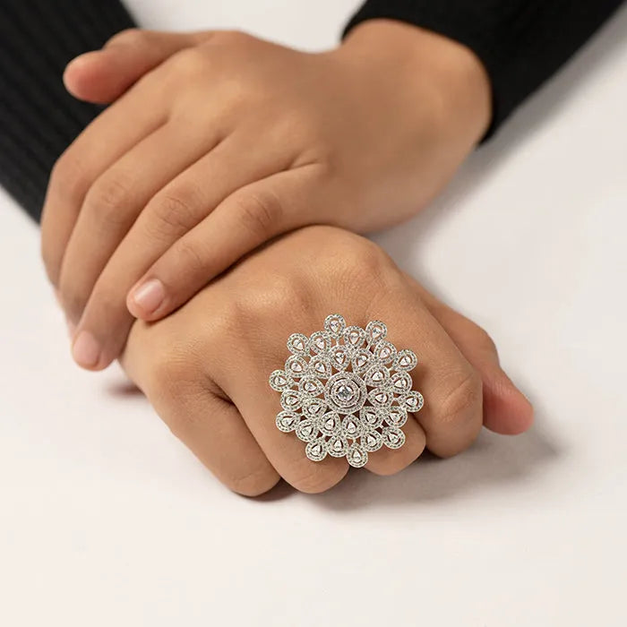 Harmonious Bloom Silver Ring - Touch925