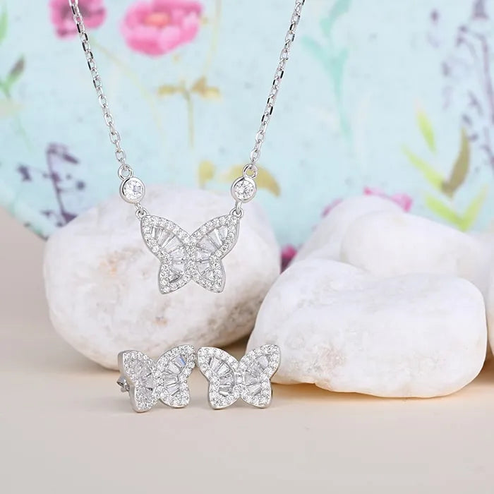 Whispering Wings Necklace Set - Touch925