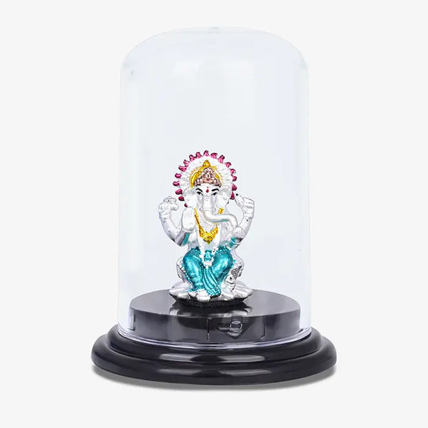 999 Silver Ganpati Bappa Idol