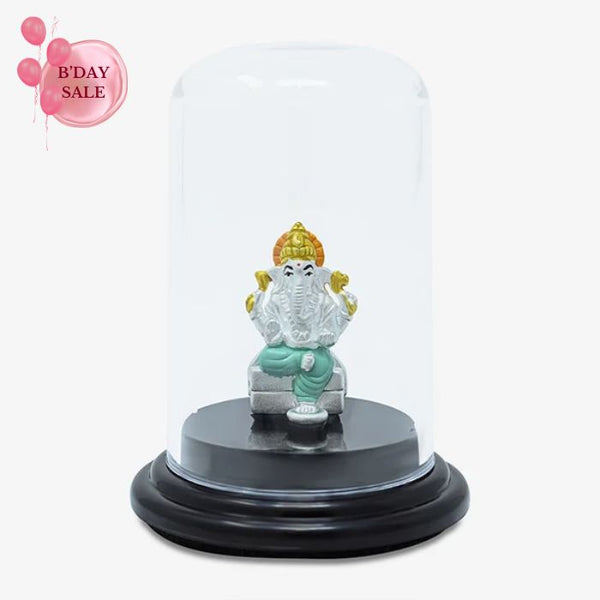 999 Silver Vinayaka Graceful Blessing Idol - Touch925