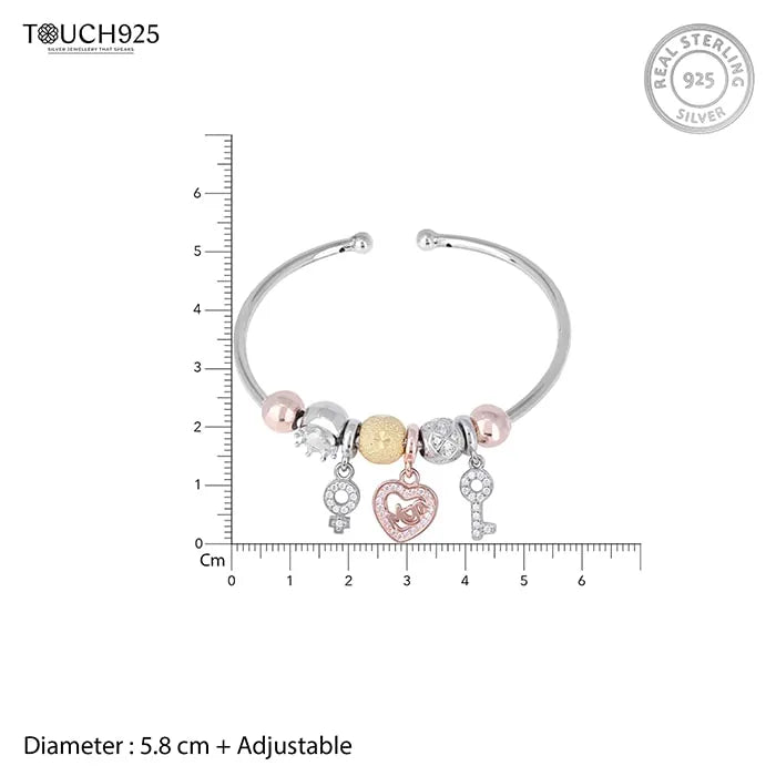 Silver Trinklet Charm Kada - Touch925