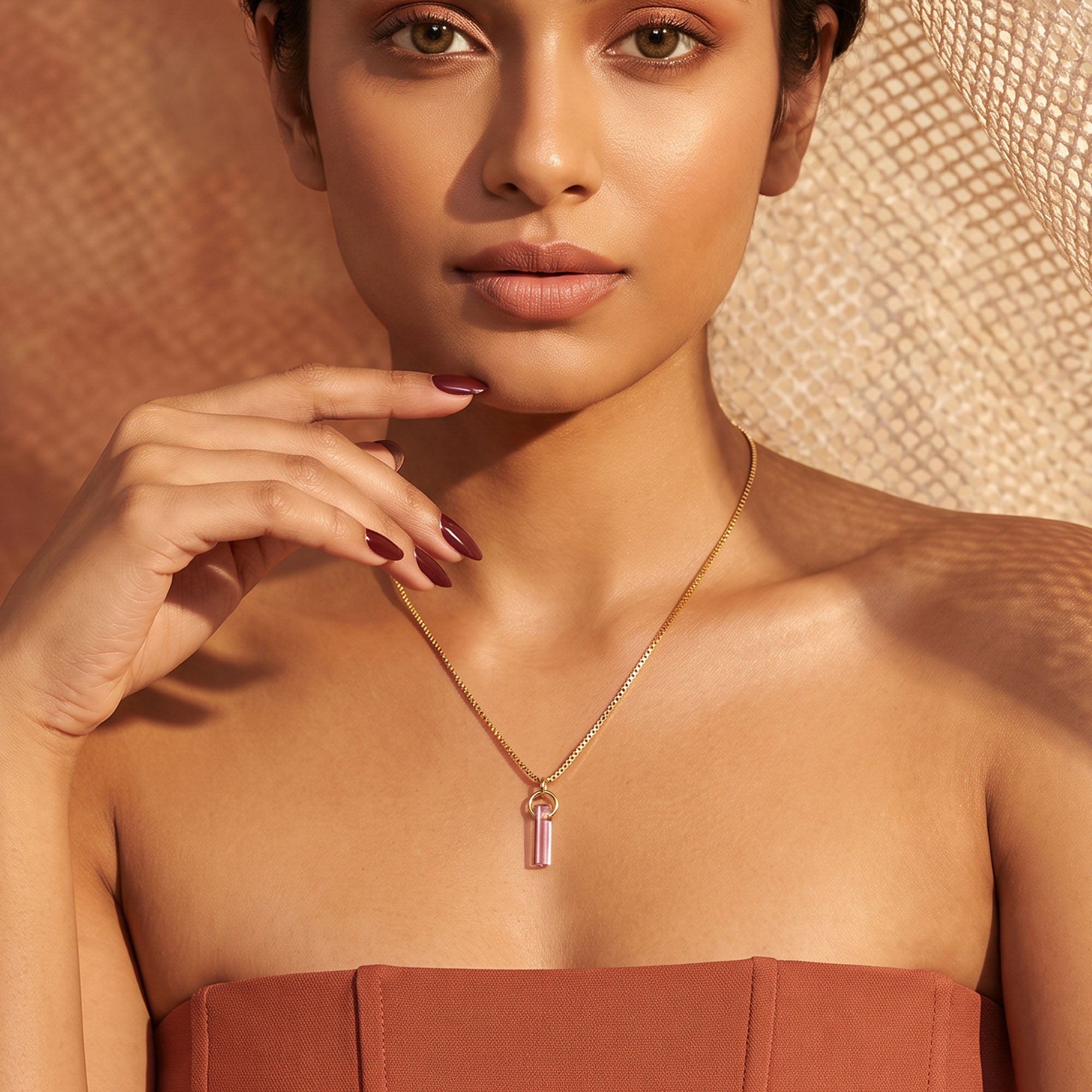 Iris Birthstone Necklace (Feb)