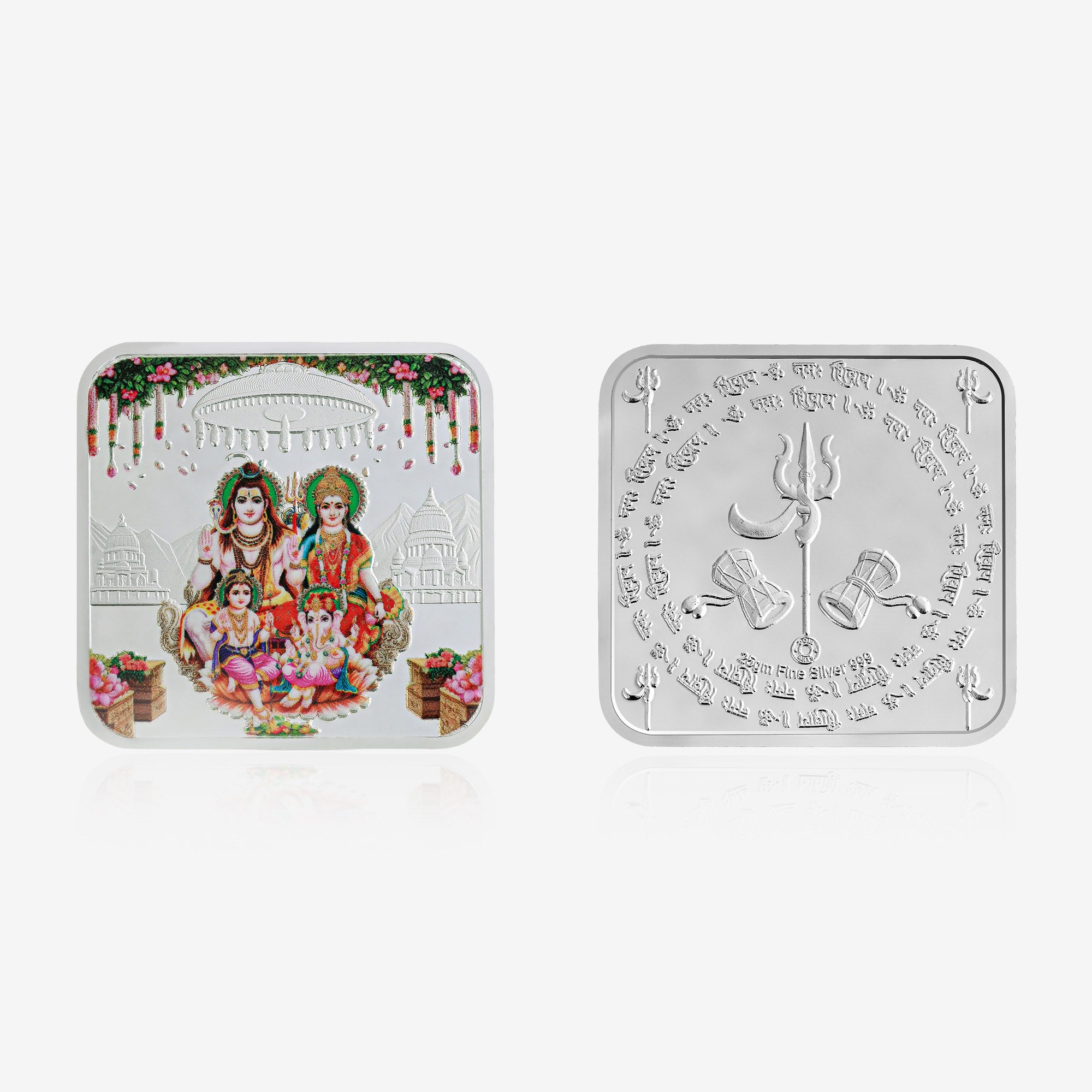 Pure 999 Silver 25g Shiv Parivar Coin