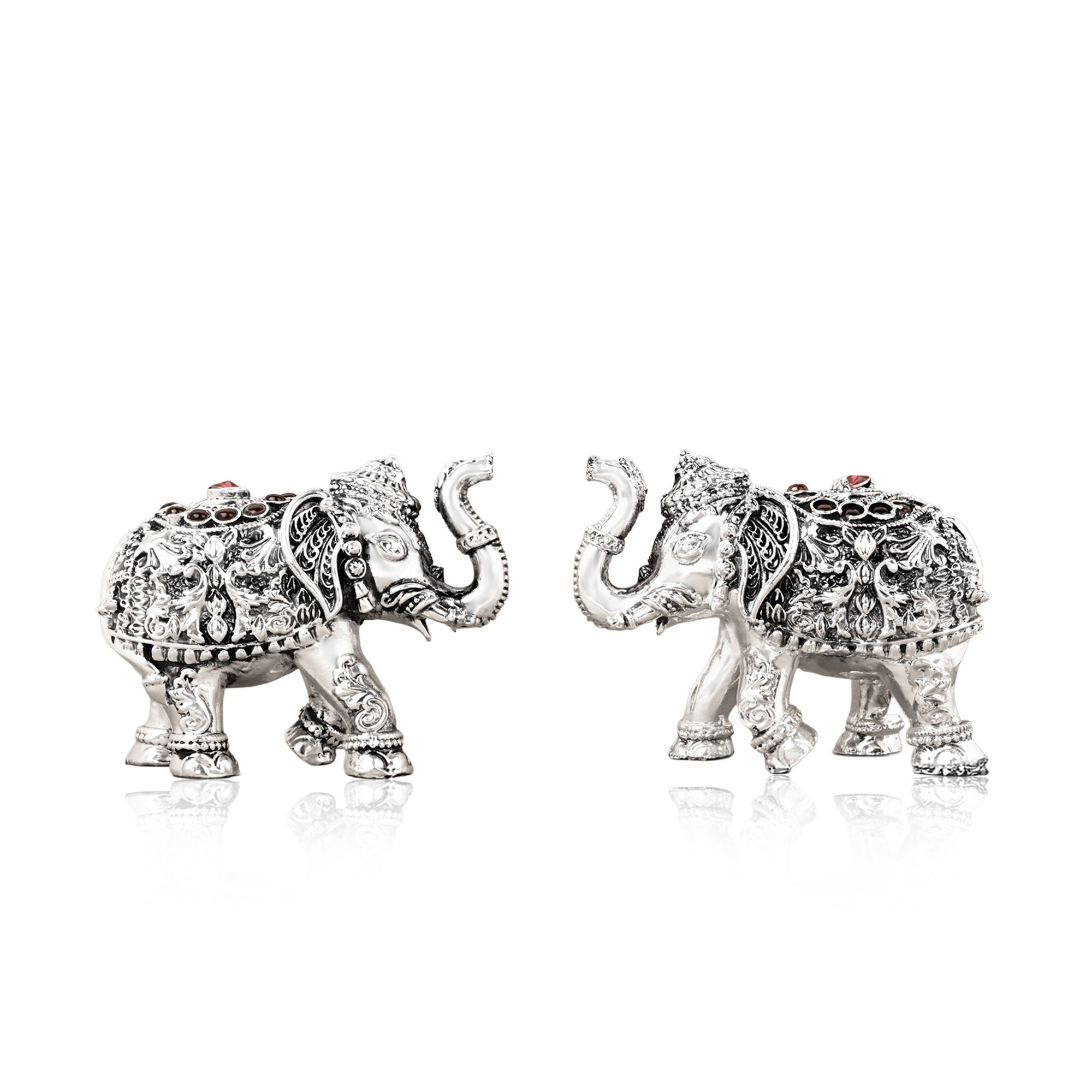 999 Silver Pair Elephant Gift Box