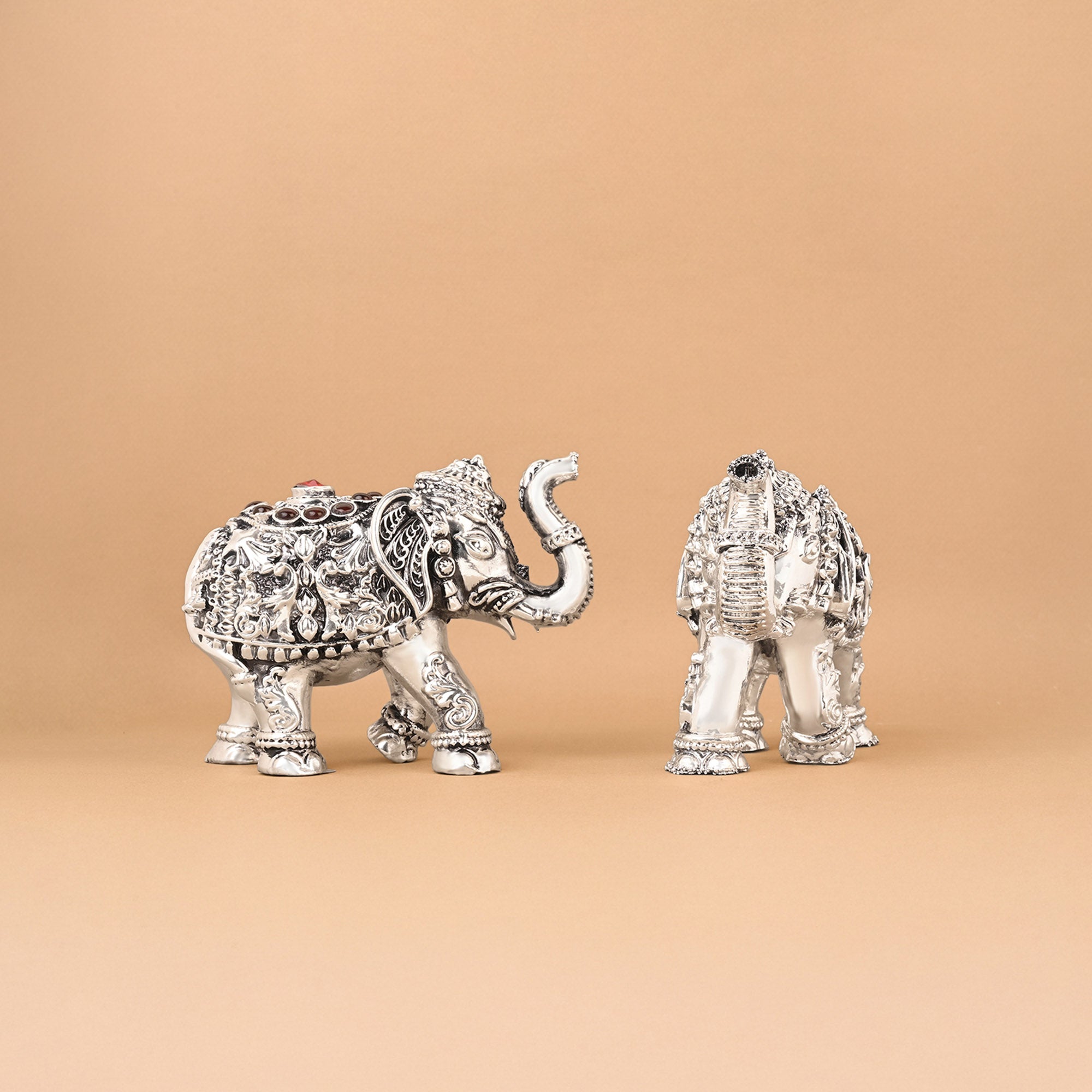 999 Silver Pair Elephant Gift Box