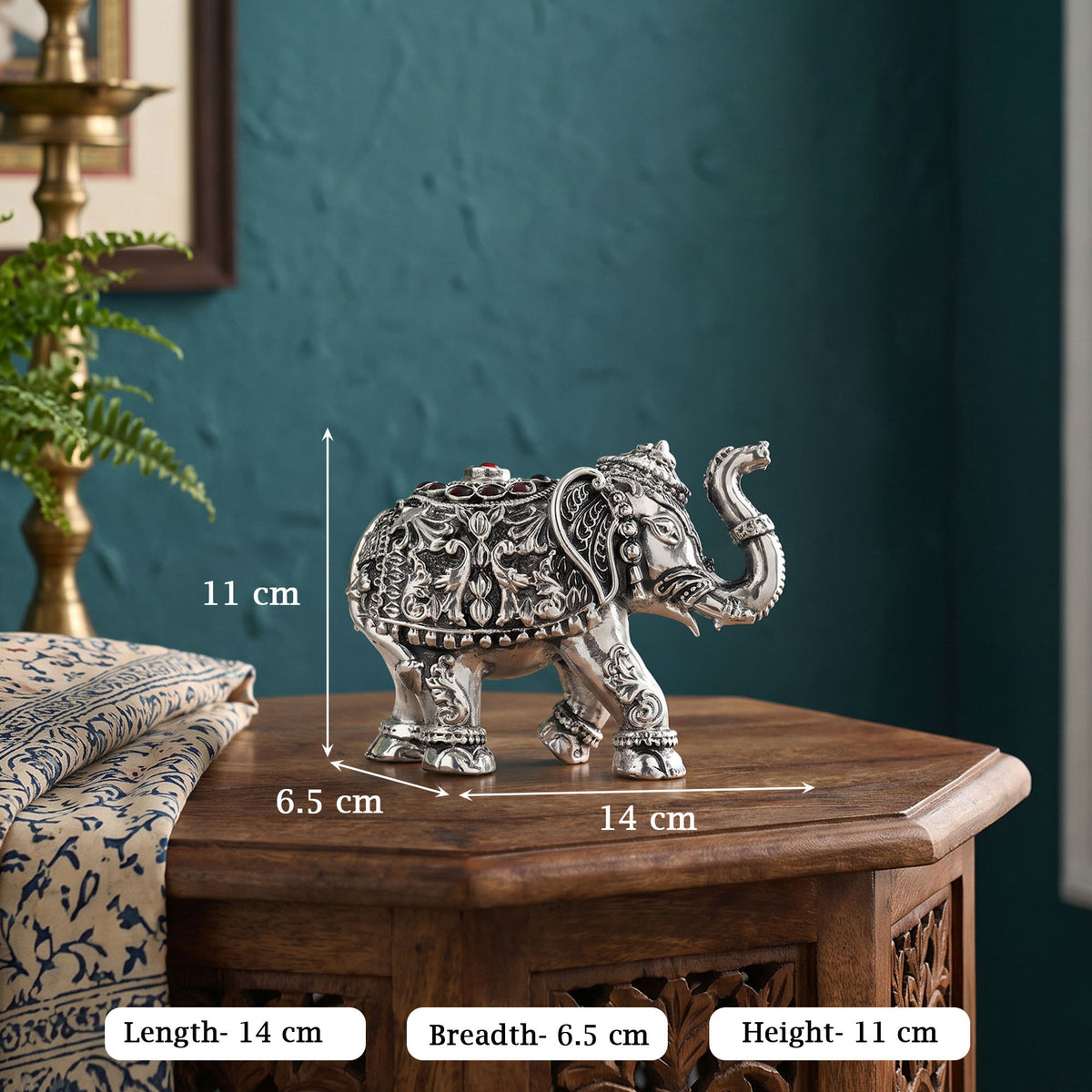 999 Silver Pair Elephant Gift Box