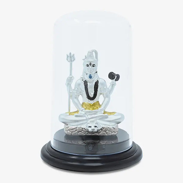 999 Silver Lord Shiva Aura Idol