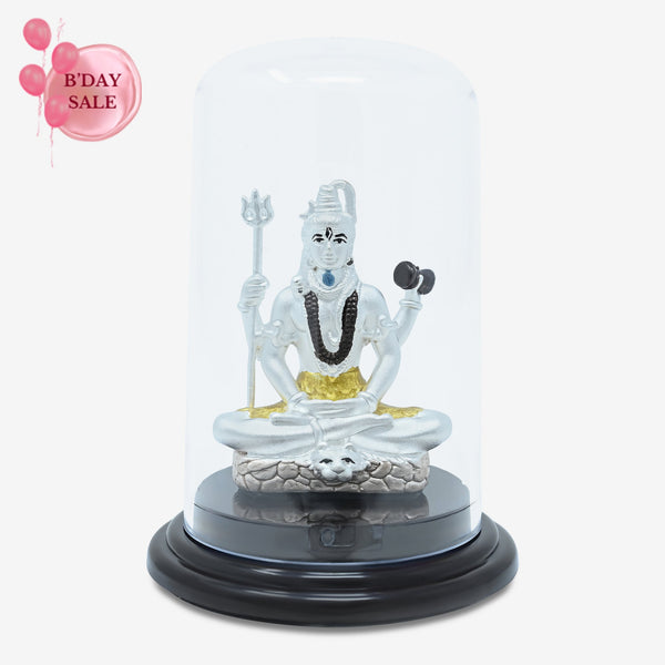 999 Silver Lord Shiva Aura Idol - Touch925