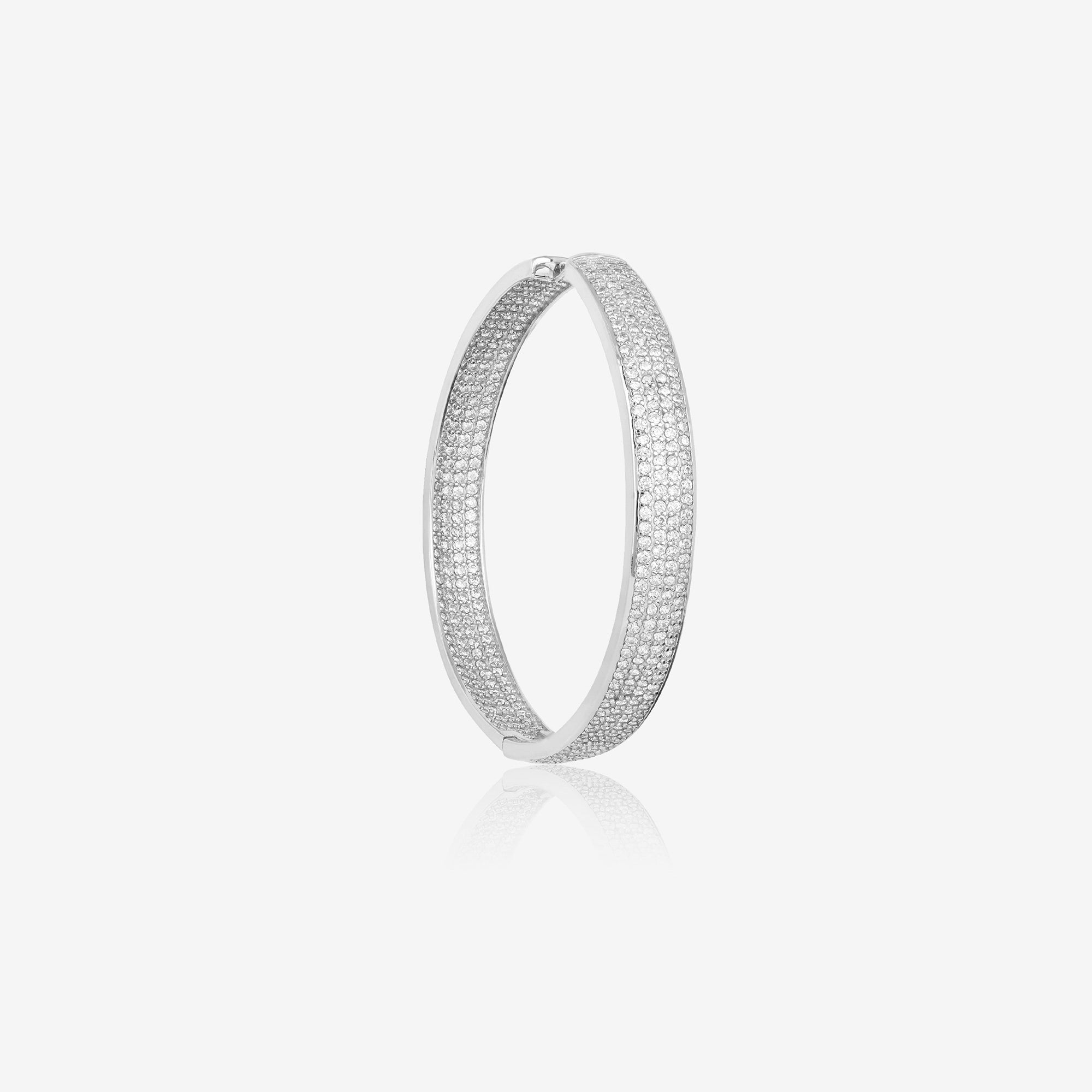 Chunky CZ-Studded Hoops