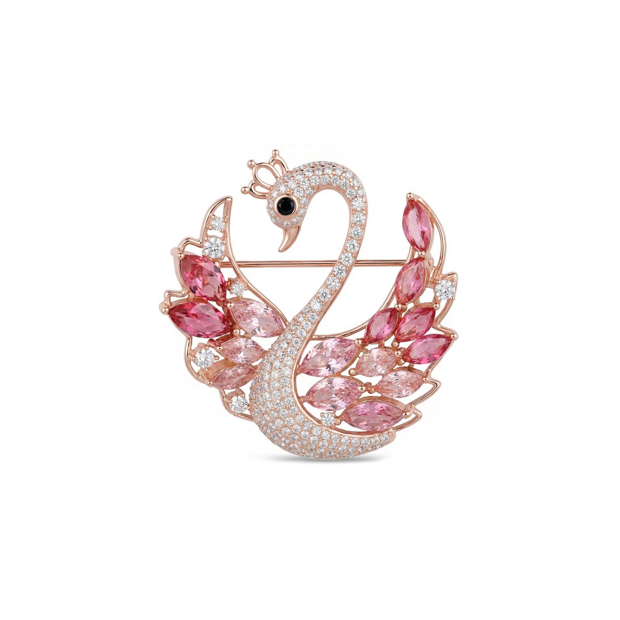 Crowned Swan Brooch