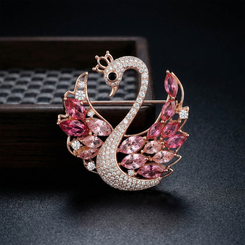 Crowned Swan Brooch