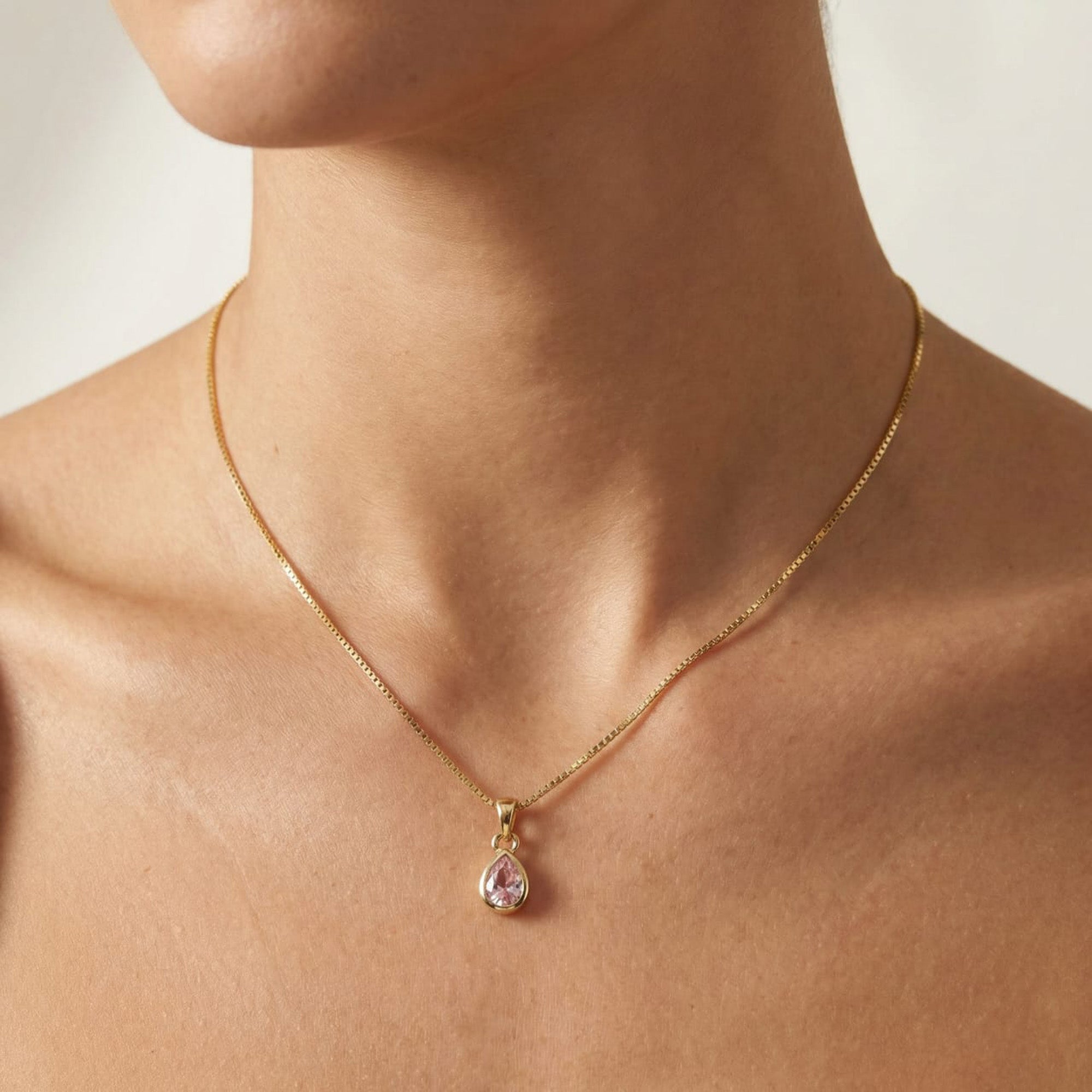 October Birthstone Silver Necklace