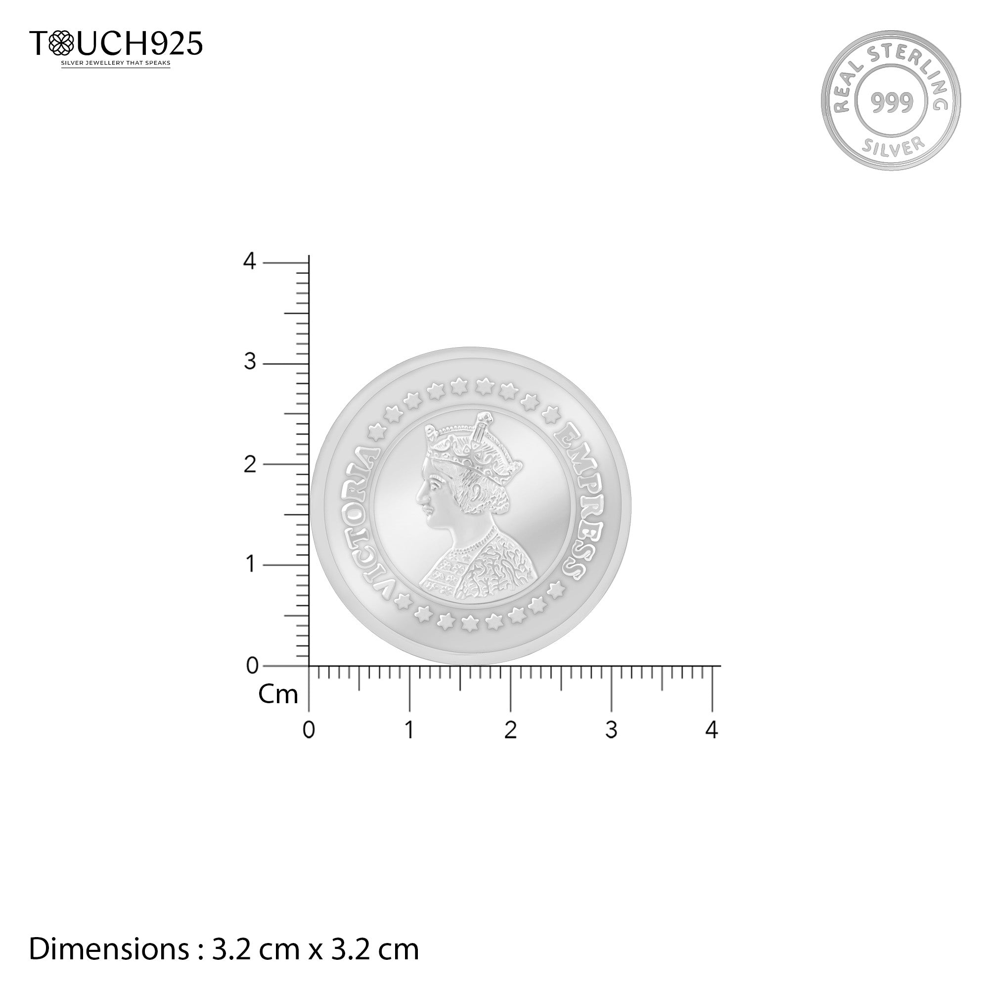 999 Silver Victoria Empress Coin